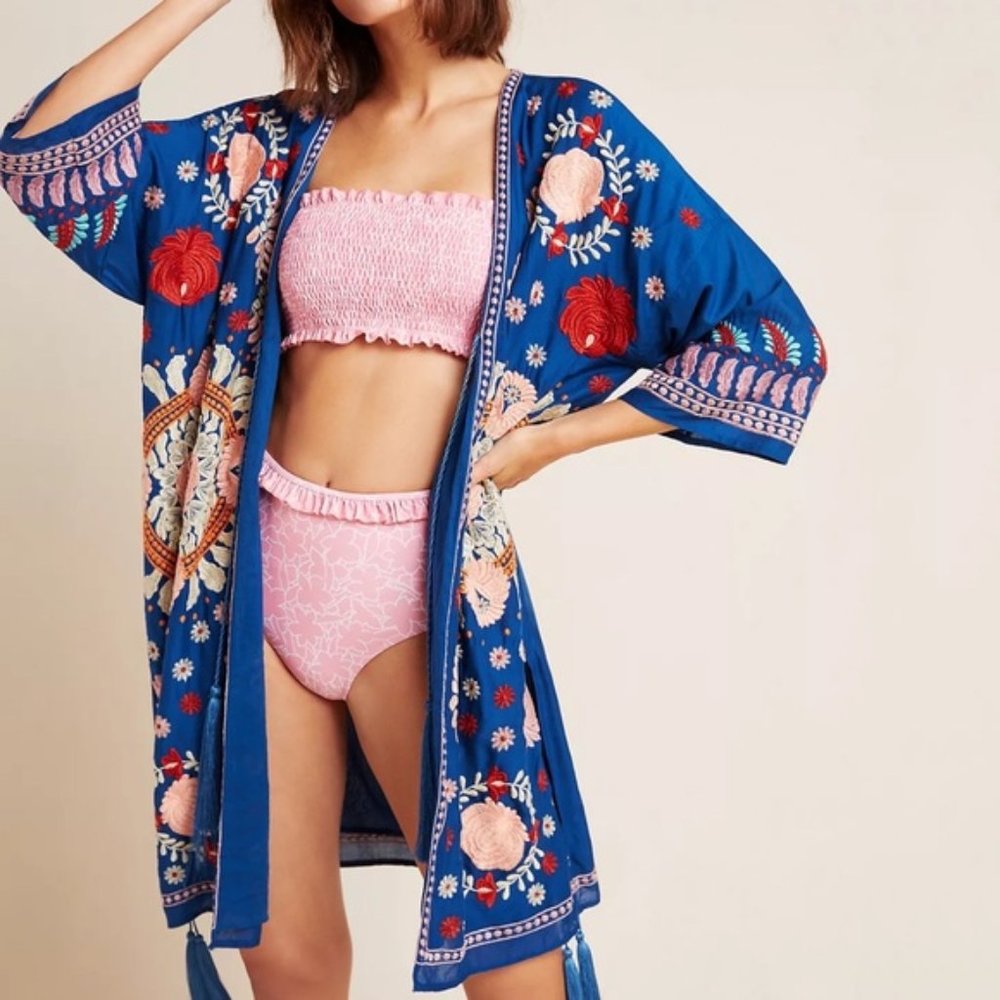 HTF Roller Rabbit Salcete Embroidered Caftan